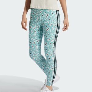 Adidas 3- Stripe Animal Print Leggings- Size Medium